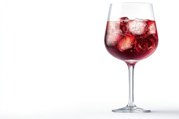 Isolated wine cooler drink against a white backdrop. Generative Ai