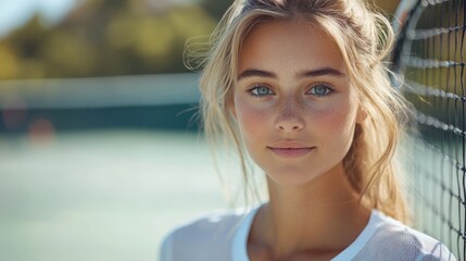 Wall Mural - Tennis Girl Portrait