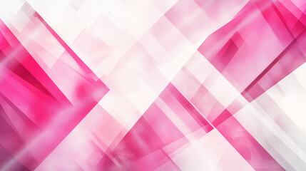 Wall Mural -  Modern abstract pink background design with layers of textured white transparent material in triangle diamond and squares shapes in random geometric pattern. abstract. Illustrations
