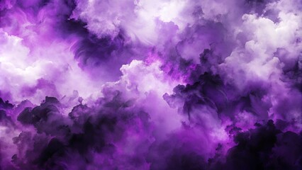 Wall Mural - Abstract Purple and White Cloud Formation, A Dreamy Landscape of Swirling Vapors