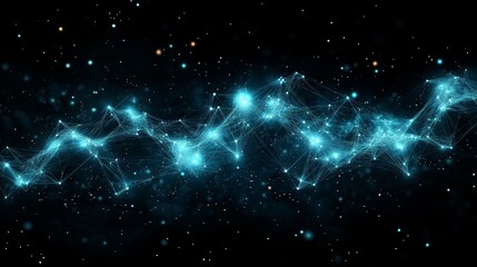 A very simple laser diagram of 5 points linked by single lines in the shape of a constellation.