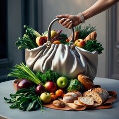 Wall Mural - a bag of vegetables