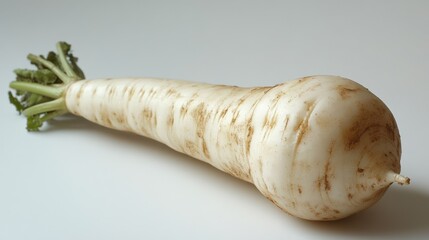 Sticker - White Daikon Radish on a White Background