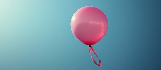 Poster - Pink Balloon Floating in the Sky