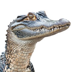 Poster - A Crocodile (portrait, standing), animal bundle isolated on a white background 