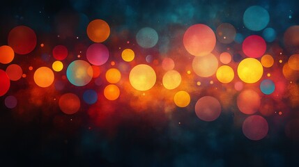 Wall Mural - Abstract Colorful Bokeh Background with Warm Colors