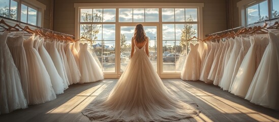 Canvas Print - Bride in a White Dress