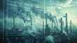 © Bussakon - Digital Screen Displaying CO2 Levels with Industrial Smokestacks in the Background