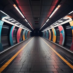 Canvas Print - subway train in motion