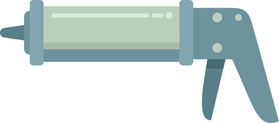 Poster - Silicone glue gun is dispensing sealant, a tool commonly used for construction and renovation work