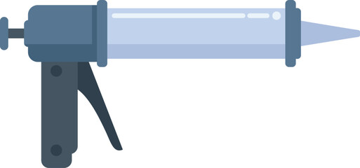 Sticker - Skeleton gun dispensing silicone sealant, commonly used in construction for sealing and insulation