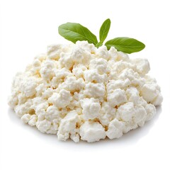 Poster - Cottage cheese isolated on white background 