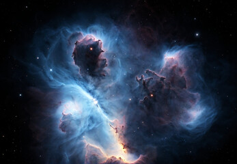 Wall Mural - colorful space nebula. giant interstellar cloud and stars scattered across the universe