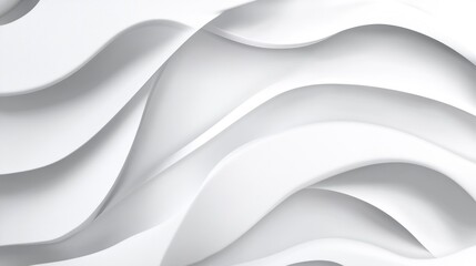 Poster - abstract white wavy background with light shadows.