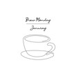 © tarwan - line art of Brew Monday good for Brew Monday celebrate. line art.