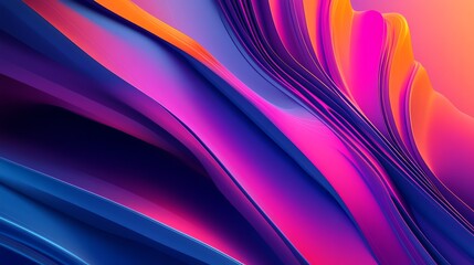 Wall Mural - Abstract background with colorful, wavy shapes.