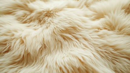 Close up texture of white fluffy fur.