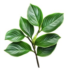 Sticker - Green leaves of Homalomena plant (Homalomena Rubescens) the tropical foliage plant bush isolated on white background with clipping path 