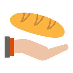 Sticker - Vector Design Bread Donation Icon Style