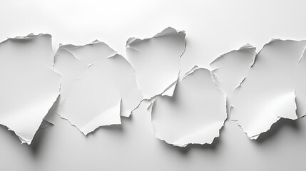 Wall Mural - white paper ripped message torn note background piece