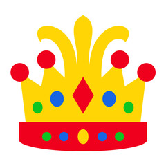 Sticker - Vector Design Queen Crown Icon Style