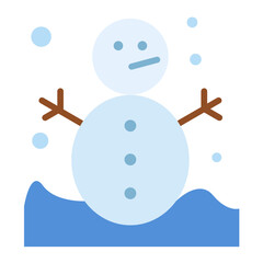 Poster - Vector Design Snowman Icon Style