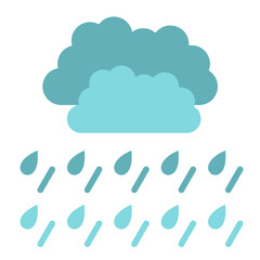 Poster - Vector Design Rain Icon Style