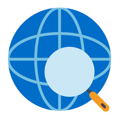 Sticker - Vector Design Global Search Icon Style