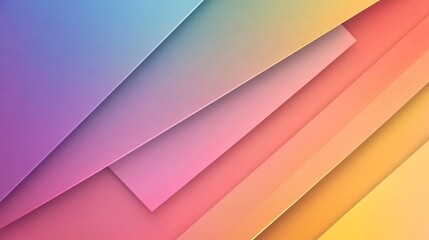 Wall Mural - Abstract background with diagonal lines in a gradient of blue, purple, pink, orange, and yellow.