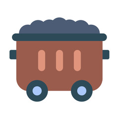 Sticker - Mining Cart Icon Style