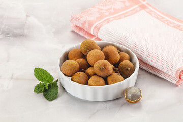 Poster - Tropical delicous fruit Longan heap