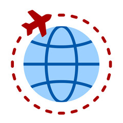 Poster - International Flight Icon Style