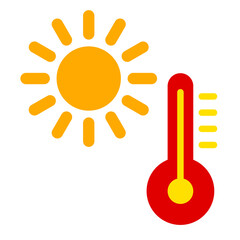 Sticker - Hot Weather Icon Style