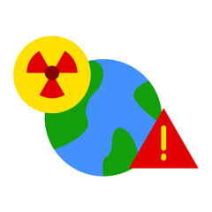 Sticker - Earth Danger Icon Style