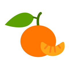 Sticker - Tangerine Icon Style