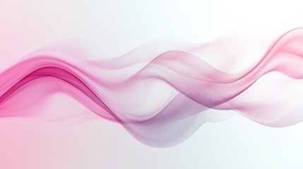 Wall Mural - Abstract background with soft, flowing lines in pink, orange, and white.