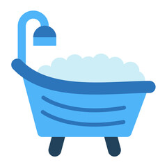 Canvas Print - Bathtub Icon Style