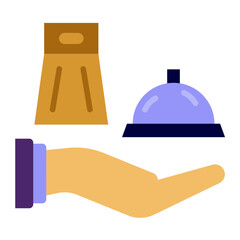 Poster - Food Delivery Icon Style