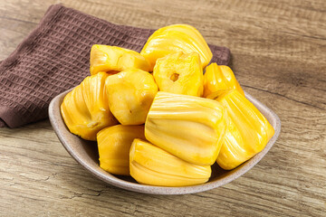 Canvas Print - Raw ripe yellow jackfruit segment