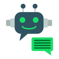 Sticker - Robot Assistant Icon Style