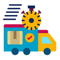 Sticker - Fast Delivery Icon Style