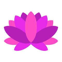 Canvas Print - Lotus Flower Icon Style