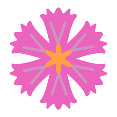 Poster - Fringed Dianthus Icon Style