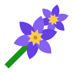 Poster - Delphinium Icon Style