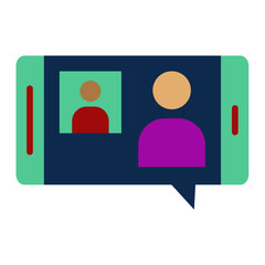 Poster - Smartphone Meeting Icon Style