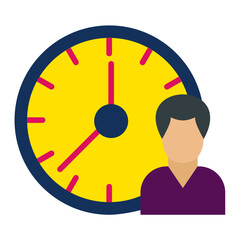 Poster - Working Hours Icon Style