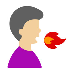 Sticker - Fire Breather Icon Style