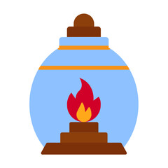 Poster - Gas Lamp Icon Style