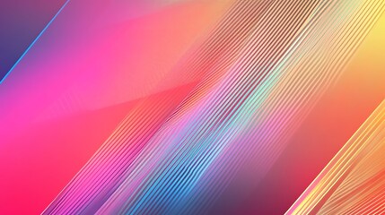 Wall Mural - abstract colorful background with thin diagonal lines and a blurred gradient of purple, pink, orange