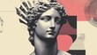 © Galib - A modern art collage featuring a classical bust.